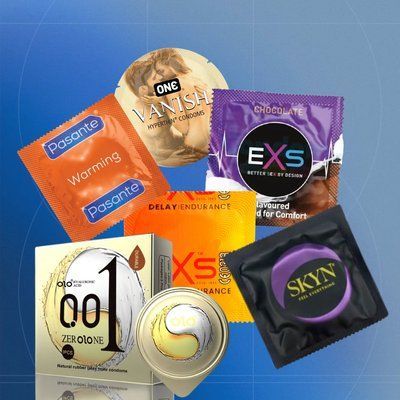 Набір "Strawberry Mix" &mdash; EXS Strawberry 3 шт., Pasante Strawberry 6 шт., Pasante Ultra Sensitive Touch 12 шт., Pasante Cooling 4 шт. NO7743 фото