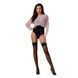 Панчохи Passion ST120 3/4 black, ажурна силіконова резинка з вишуканим декором і люрексовою ниткою SO5786 фото 4