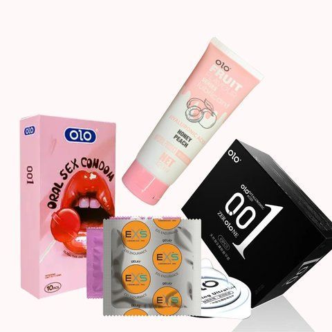 OLO + EXS &ndash; 30 шт + Лубрикант OLO Персик 120 мл NO6969 фото