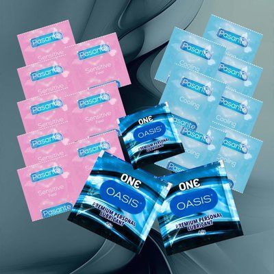 Комплект Pasante Sensitive Feel &ndash; 7 шт., Pasante Cooling &ndash; 7 шт., ONE Oasis 3 г &ndash; 3 шт. NO6618 фото