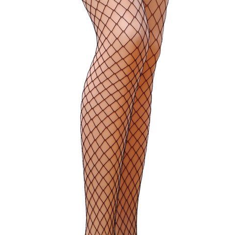Колготки в сеточку без выделенных трусиков Passion TI019 типа Кабаретка 3/4 (fishnet), nero PS23204 фото