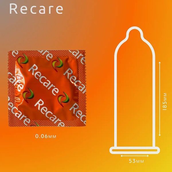 Презервативи Recare Color Fruit Flavour Condoms 3 шт, аромати: м'ята, банан, полуниця SX3318 фото