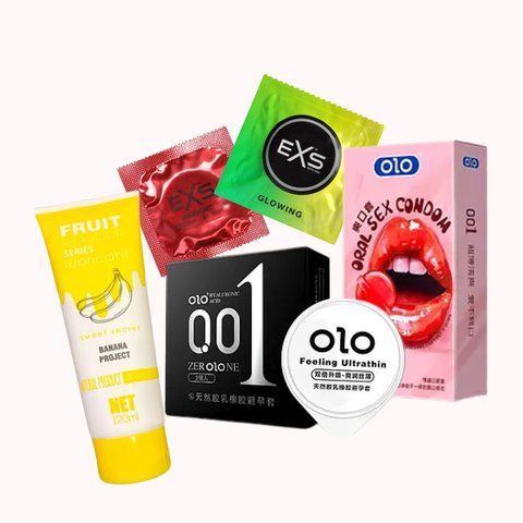 OLO + EXS &ndash; 40 шт + Лубрикант OLO Банан 120 мл NO6971 фото
