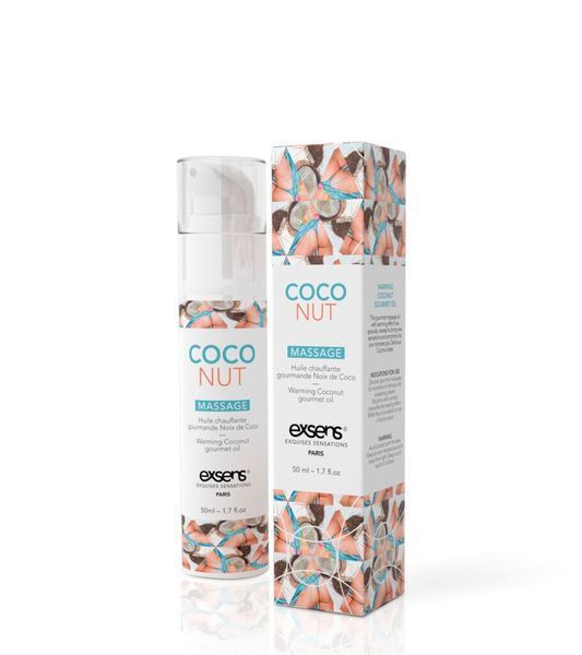 Масажна олія EXSENS Coconut 50 мл розігріває, без цукру, без парабенів, їстівне SO2358 фото