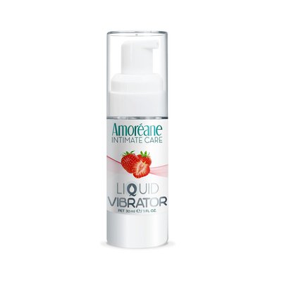 Лубрикант з ефектом вібрації Amoreane Med Liquid Vibrator Strawberry (30 мл) SO3989 фото