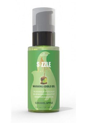 Зігрівальний масажний гель Sensuva Sizzle Lips Caramel Apple (59 мл), без цукру, їстівний SO9827 фото