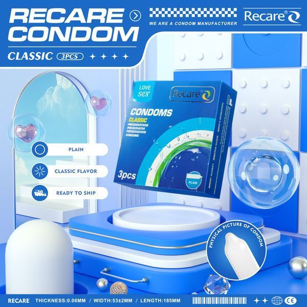 Презервативи Recare Classic Condoms 3 шт, класичні SX3322 фото