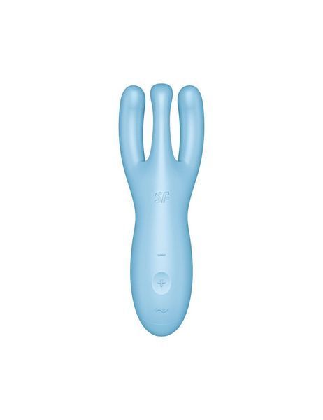 Кліторальний смарт вібратор Satisfyer Threesome 4 Blue з трьома пальчиками SO6081 фото