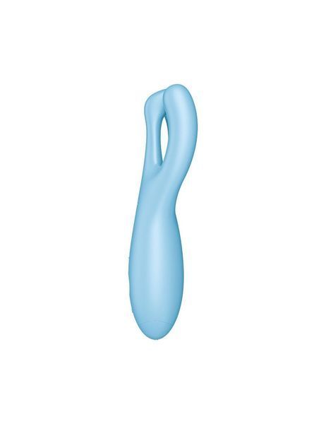 Кліторальний смарт вібратор Satisfyer Threesome 4 Blue з трьома пальчиками SO6081 фото