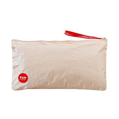 Сумка для секс-іграшок Fun Factory TOYBAG M, золотиста, на блискавці, 25x12 см SX1011 фото