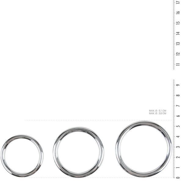 Набір ерекційних кілець Sinner Gear Unbendable &ndash; Cock/Ball Ring & Glans Ring Set SO4584 фото