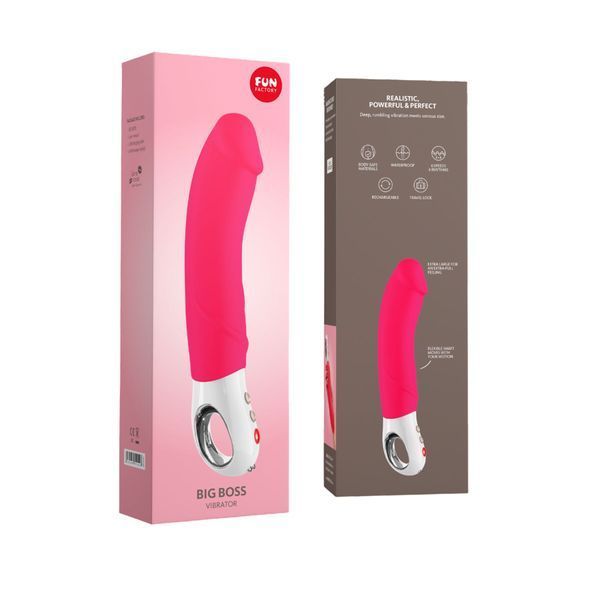 Вібратор для точки G Fun Factory BIG BOSS pink, дуже потужний, 23,5 см SX0938 фото