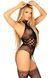 Мереживний бодістокінг з відкритим доступом Leg Avenue High neck lace bodystocking One size Black SX1040 фото 5