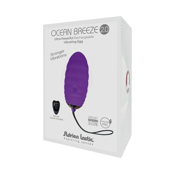 Віброяйце Adrien Lastic Ocean Breeze 2.0 Purple, пульт ДК, дуже потужний мотор, 10 віброрежимів SO7029 фото