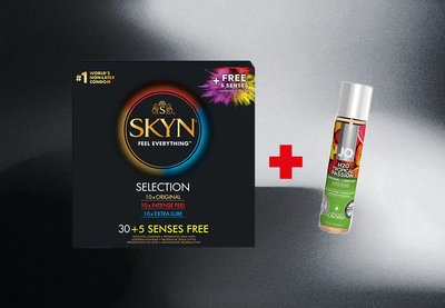 SKYN Selection 35 шт. + System JO H2O Tropical 30мл NO0013 фото