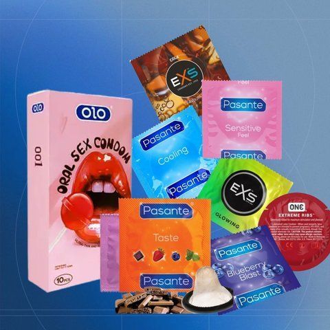 Balance Edition 60+10шт: EXS Cola Flavoured - 19 шт, EXS Glowing - 1 шт, OLO Ultrathin Oral Sex - 1 уп, ONE Extreme Ribs - 1 шт, Pasante Cooling - 8 шт, Pasante Taste Blueberry - 7 шт, Pasante Taste Chocolate - 17 шт, Pasante Ultra Sensitive Touch - 7 шт NO7184 фото