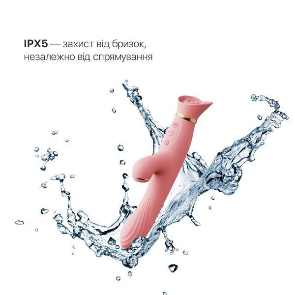 Вібратор з підігрівом та вакуумною стимуляцією клітора Zalo - ROSE Vibrator Strawberry Pink SO6680 фото