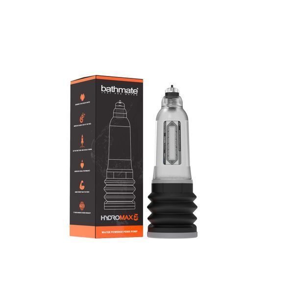Гідропомпа Bathmate Hydromax 5 Clear (X20), для члена довжиною від 7,5 до 12,5 см, діаметр до 4,5 см HM-20-CC фото