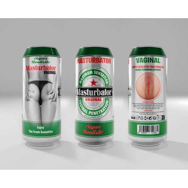 Мастурбатор-вагіна Alive Heineken Vagina II у вигляді банки пива SX1392 фото