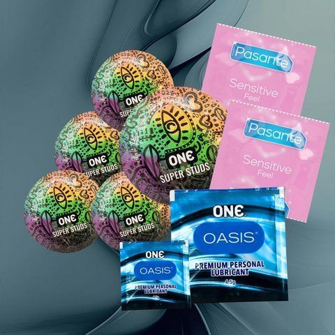Комплект ONE Super Studs 5 шт., Pasante Sensitive Feel 2 шт., ONE Oasis 3 г &mdash; 2 шт. NO6724 фото