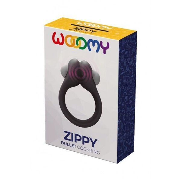Ерекційне віброкільце Wooomy Zippy, 1 віброрежим, діаметр 3&ndash;4,2 см SO7438 фото