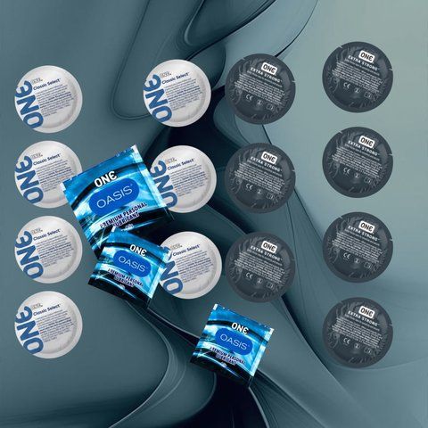 В наборі ONE Extra Strong &ndash; 7 шт., ONE Classic Select &ndash; 7 шт, ONE Oasis 3 г &ndash; 3 шт NO6600 фото