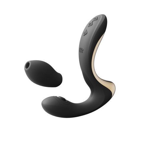 Вібратор-пульсатор з вакуумною насадкою Zalo &ndash; Talis G-Spot PulseWave Vibrator Obsidian Black SX0713 фото