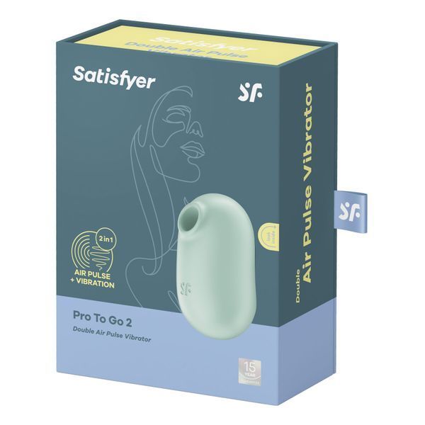 Вакуумний стимулятор із вібрацією Satisfyer Pro To Go 2 Mint SO7795 фото