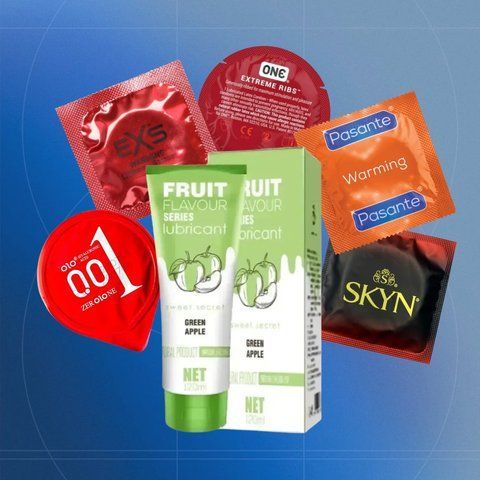 Set: Їстівний лубрикант OLO 1 шт, EXS Flavoured 5 шт, OLO Feeling Ultrathin 3 шт з гіауроновою змазкою, EXS Warming розігріваючі 5 шт, Pasante Warming 6 шт, Skyn Intense feel 1 шт NO7253 фото