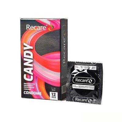 Презервативи Holographic Recare Delay Candy Condoms 12 шт, пролонгувальний ефект, цукерковий аромат SX3336 фото