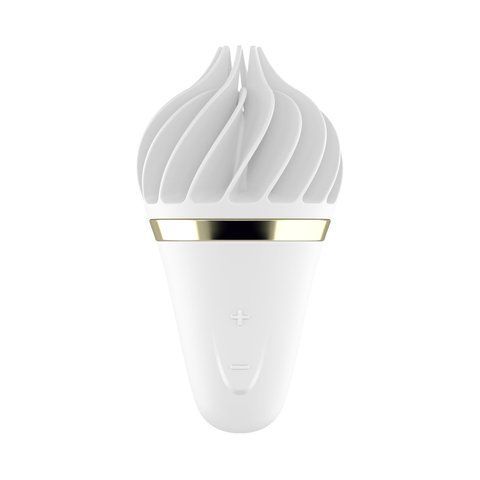 Мороженка спінатор Satisfyer Lay-On - Sweet Treat White/Gold, 10 режимів роботи, водонепроникна SO3553 фото