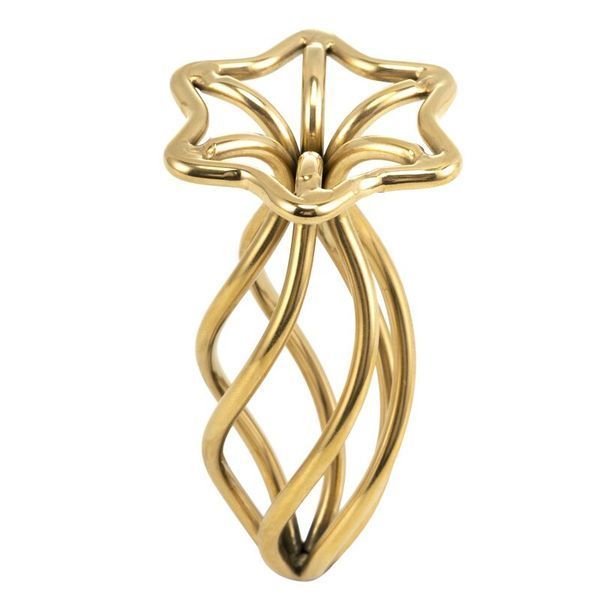 Анальна пробка LOCKINK SEVANDA Hollow Spiral Golden Metal Anal Plug - S size SX0882 фото