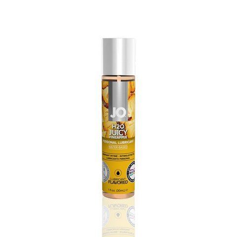 Змазка на водній основі JO H2O &mdash; Juicy Pineapple (30 мл) без цукру, рослинний гліцерин SO1473 фото