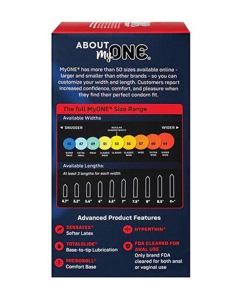 Презервативи MyONE Super Wide & Long 10 шт, картонна коробка SX1255 фото