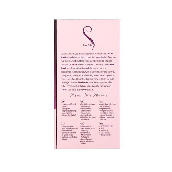 Віброкуля Swan Maximum + Comfy Cuff Pink, суперпотужна, різна інтенсивність, силіконова манжета SO8904 фото