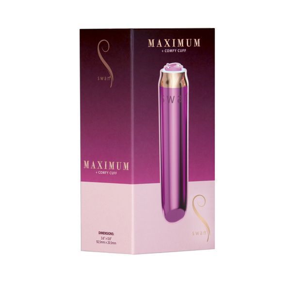 Віброкуля Swan Maximum + Comfy Cuff Pink, суперпотужна, різна інтенсивність, силіконова манжета SO8904 фото