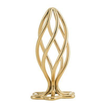 Анальна пробка LOCKINK SEVANDA Hollow Spiral Golden Metal Anal Plug - L size SX0884 фото