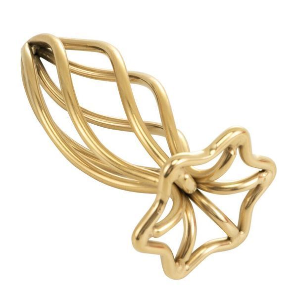 Анальна пробка LOCKINK SEVANDA Hollow Spiral Golden Metal Anal Plug - L size SX0884 фото