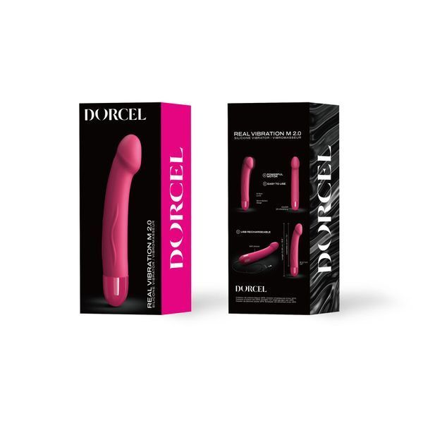 Вібратор Dorcel Real Vibration M Magenta 2.0, діаметр 3,7см, перезаряджається, для точки G SO3571 фото