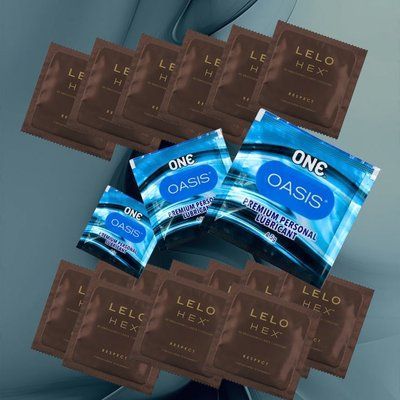 Комплект LELO HEX - Respect &ndash; 15 шт., ONE Oasis 3 г &ndash; 3 шт, 15 шт + 3 шт NO6512 фото