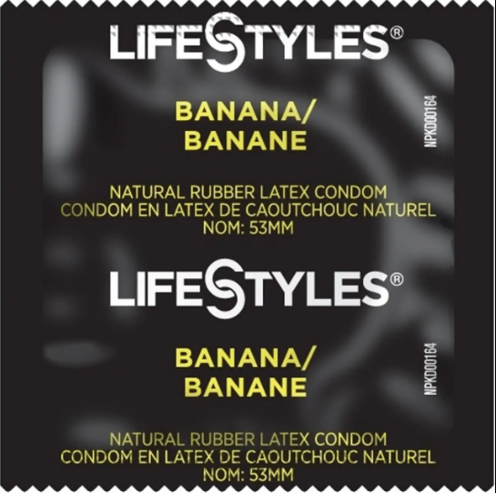 LifeStyles Banana - різного кольру, з ароматом банану, 1 шт. NO0476 фото