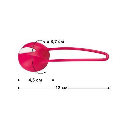 Вагінальна кулька SMARTBALL UNO, червона, одинарна, діаметр 3,6 см SX0958 фото