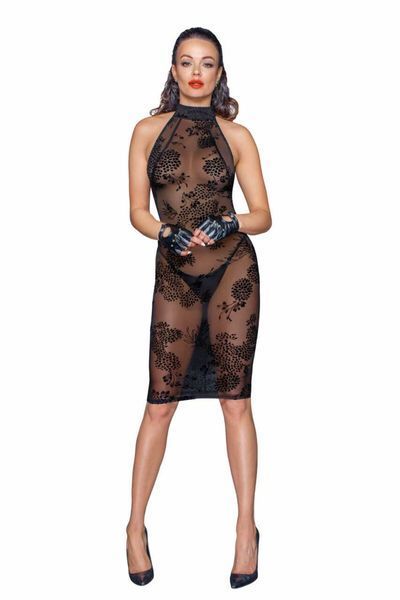 (SALE) Сукня Noir Handmade F240 Midi tulle dress with velvet straps - L SX0141 фото