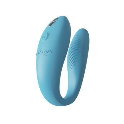 Смарт-вібратор для пар We-Vibe Sync GO Turquoise, тревел-кейс, пульт ДК SX0528 фото