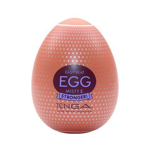 Мастурбатор-яйце Tenga Egg Misty II, щільний TPE, пробник лубриканту 5 мл SO9802 фото