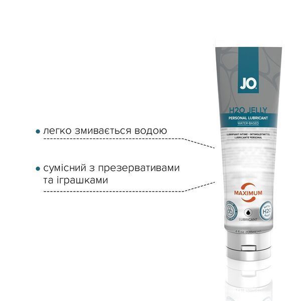Густий лубрикант на водній основі JO H2O JELLY &mdash; MAXIMUM (120 мл)без парабенів і пропіленгліколю SO1454 фото