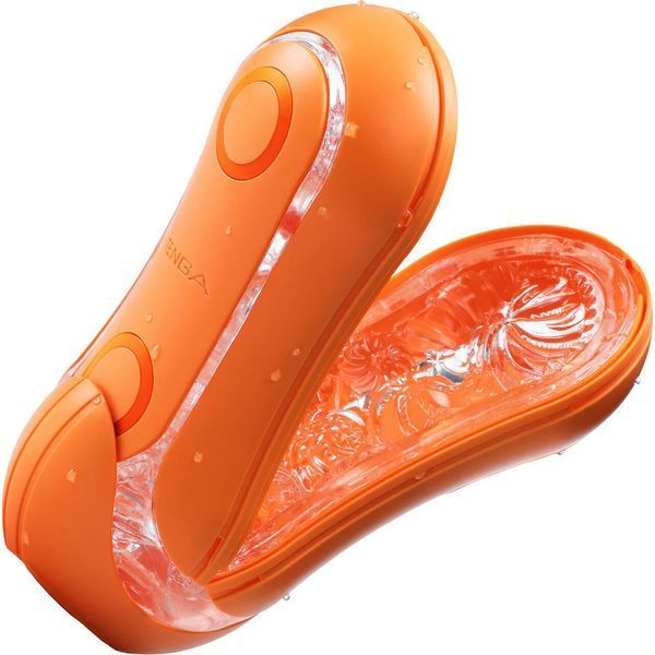 Мастурбатор Tenga Flip Orb &mdash; Sunset Orange, з можливістю зміни тиску та стимулювальними кульками всередині SX1331 фото