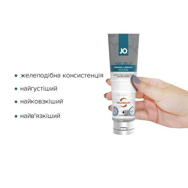 Густий лубрикант на водній основі JO H2O JELLY &mdash; MAXIMUM (120 мл)без парабенів і пропіленгліколю SO1454 фото