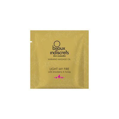 Пробник масажної олії Bijoux Indiscrets Light my Fire &ndash; Wild Strawberry & Honey (2 мл) SO9810 фото