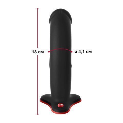 Фалоімітатор Fun Factory THE BOSS STUB, чорний, реалістична текстура, довжина 17,9 см, діаметр 4,1см SX0989 фото